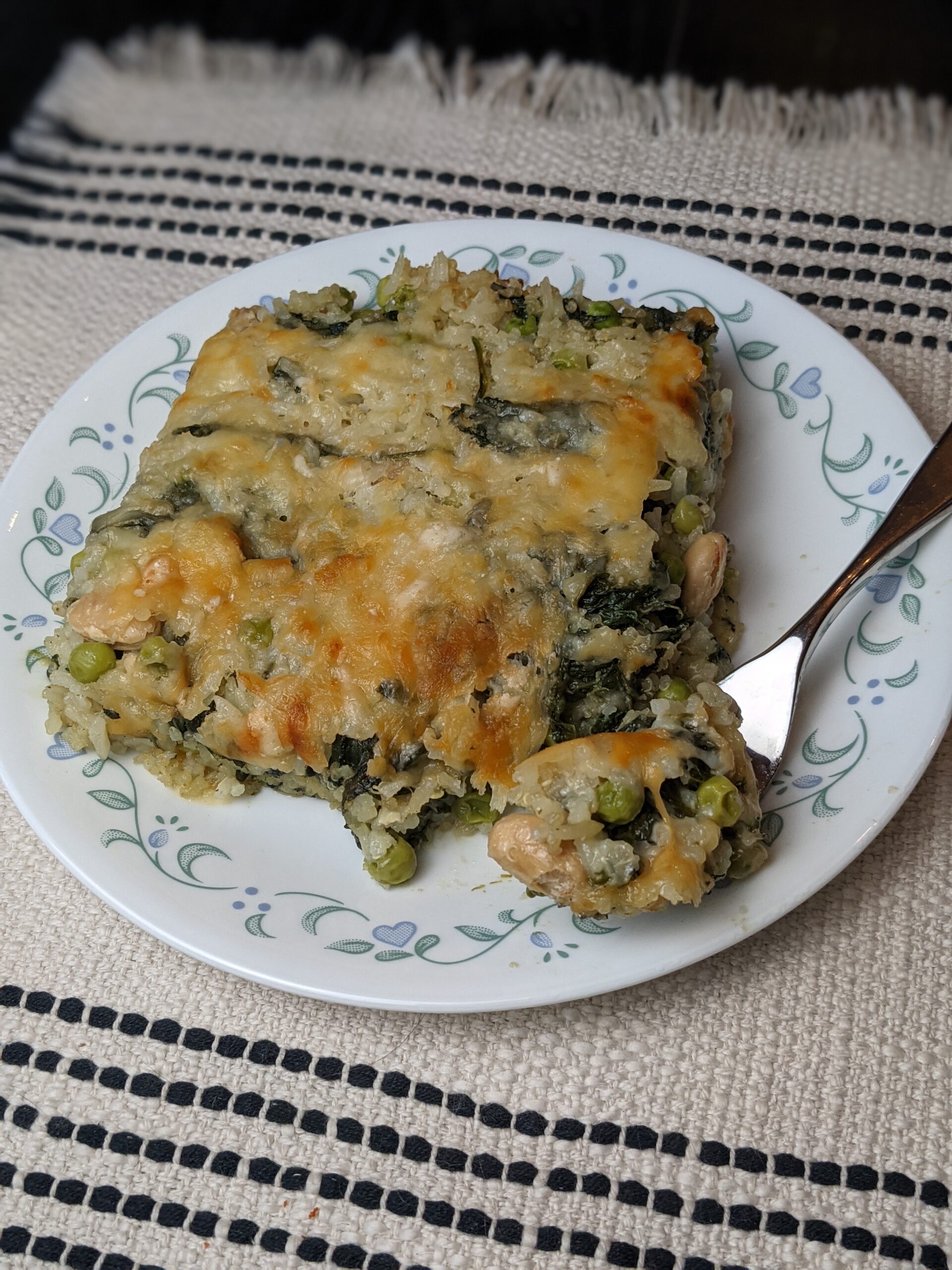 Cheesy Spinach Rice Casserole