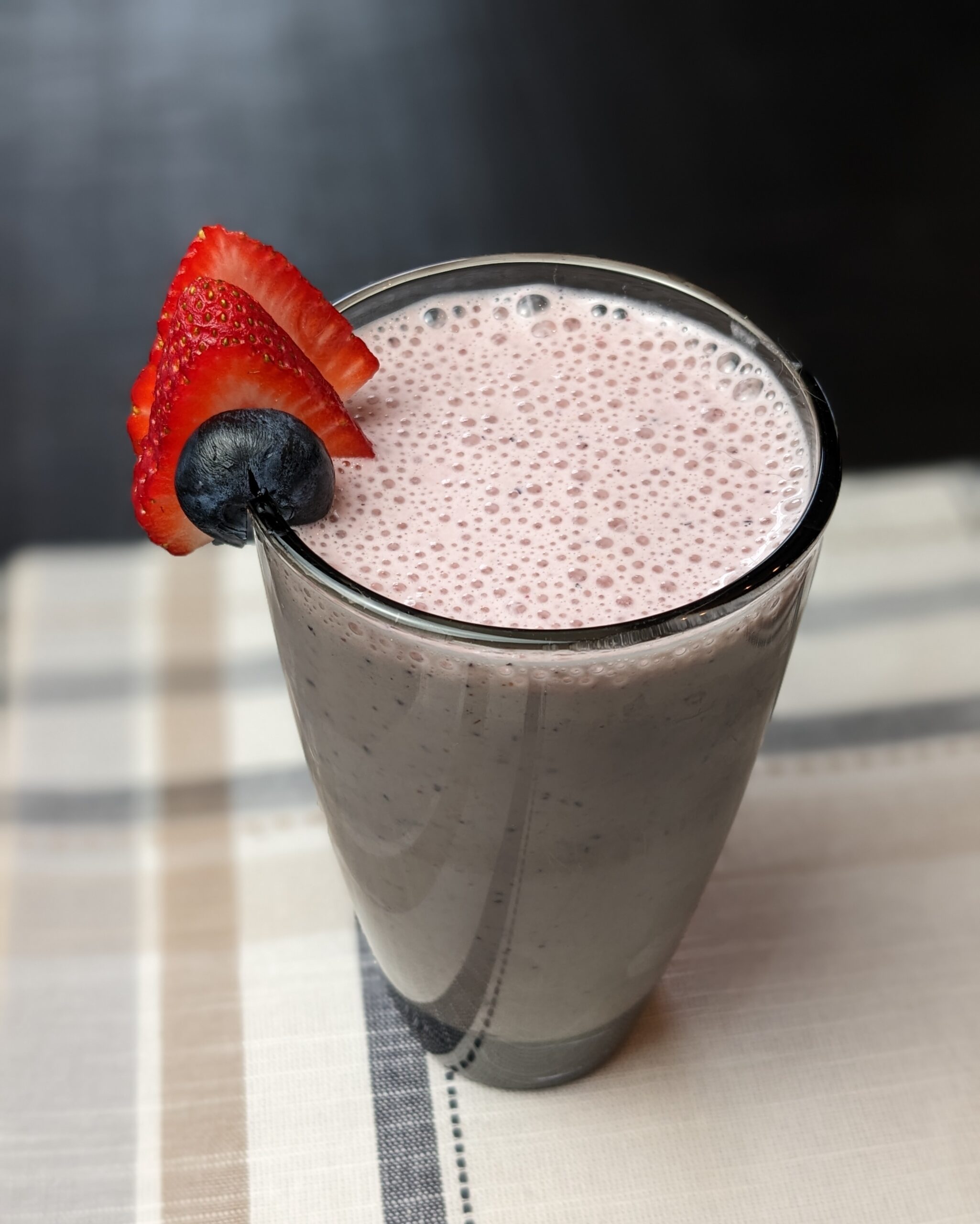 Blueberry, Strawberry, and Banana Smoothie