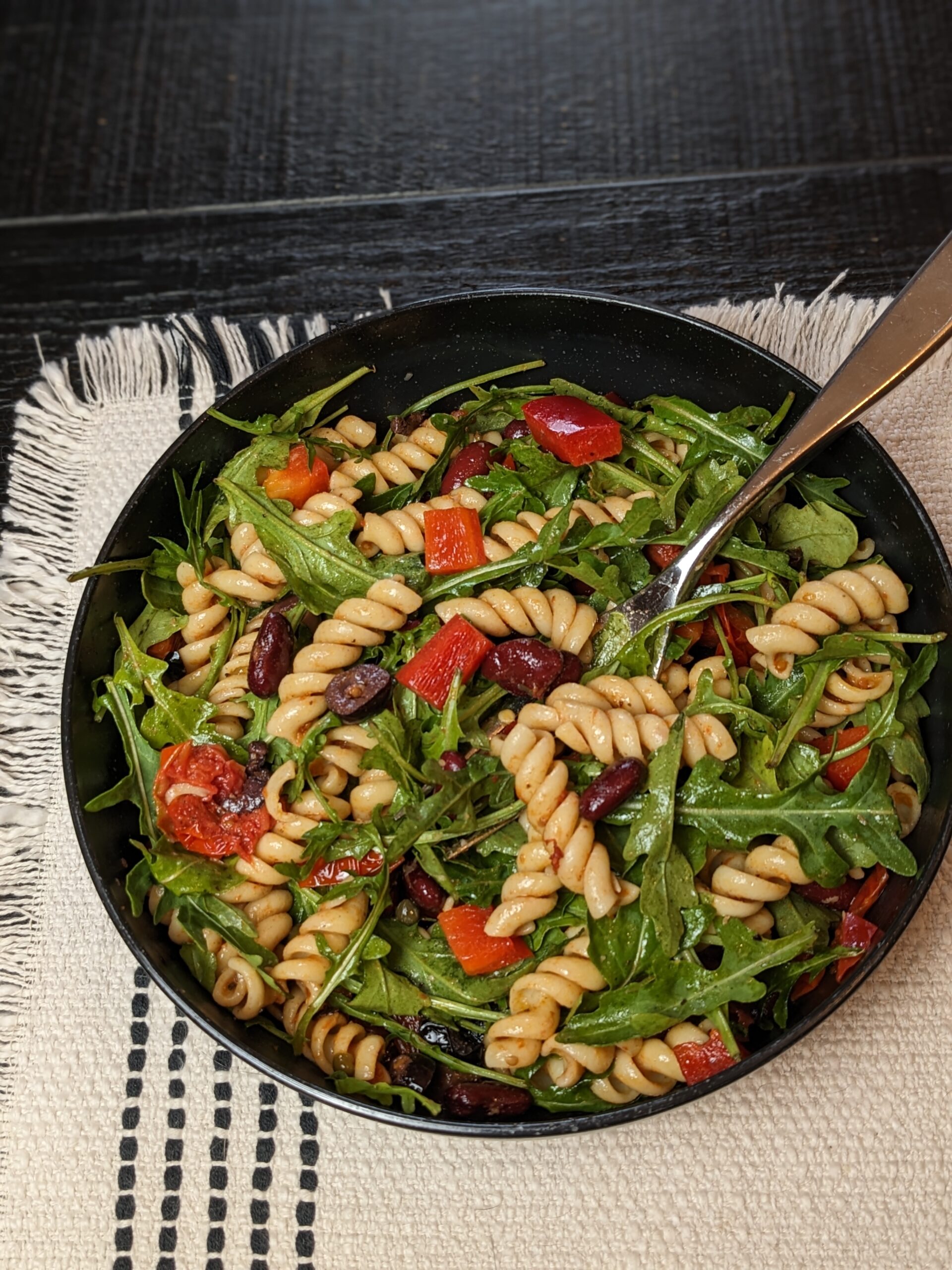 Vegan Puttanesca Pasta Salad