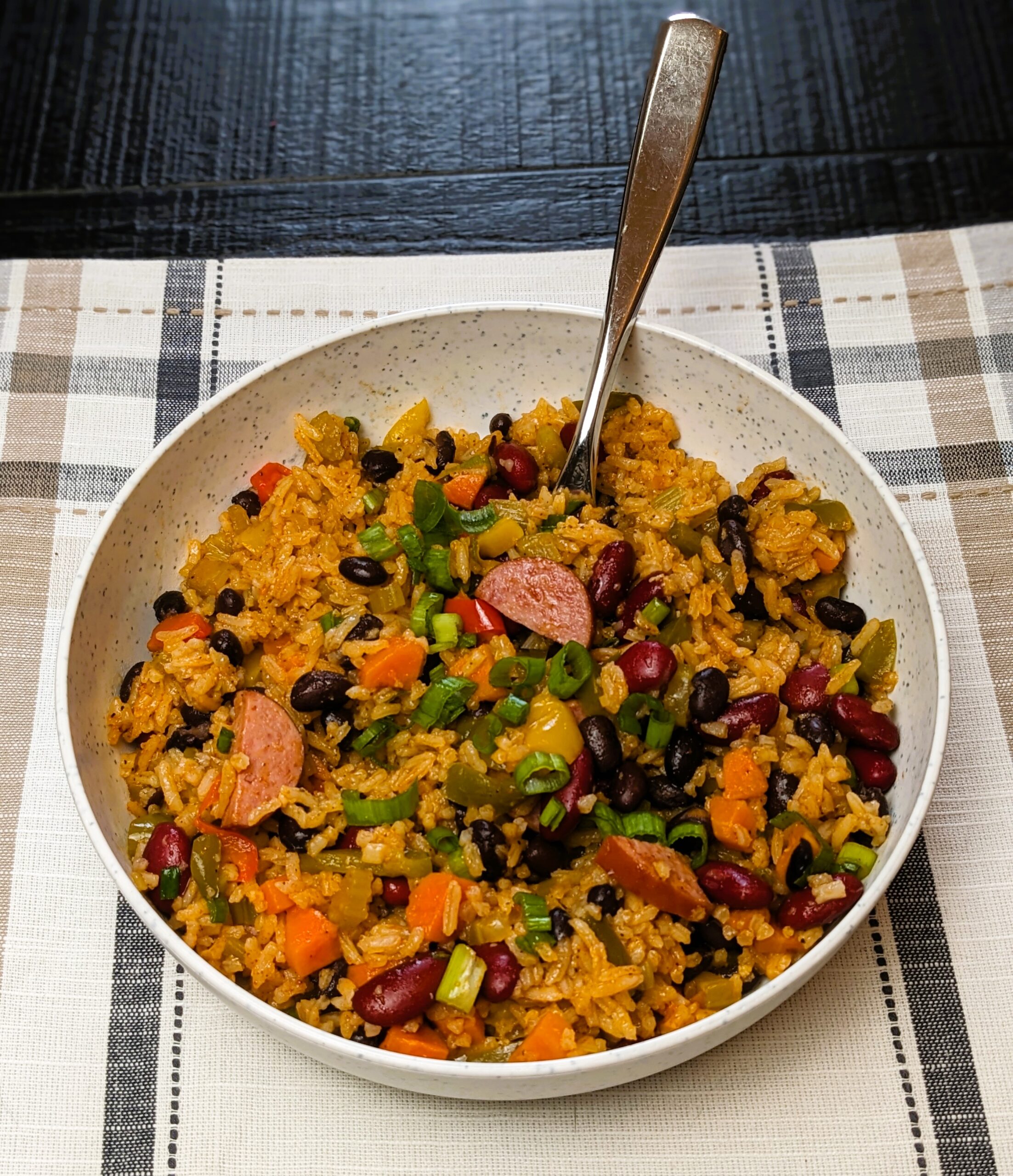 Less Meat Spicy Jambalaya