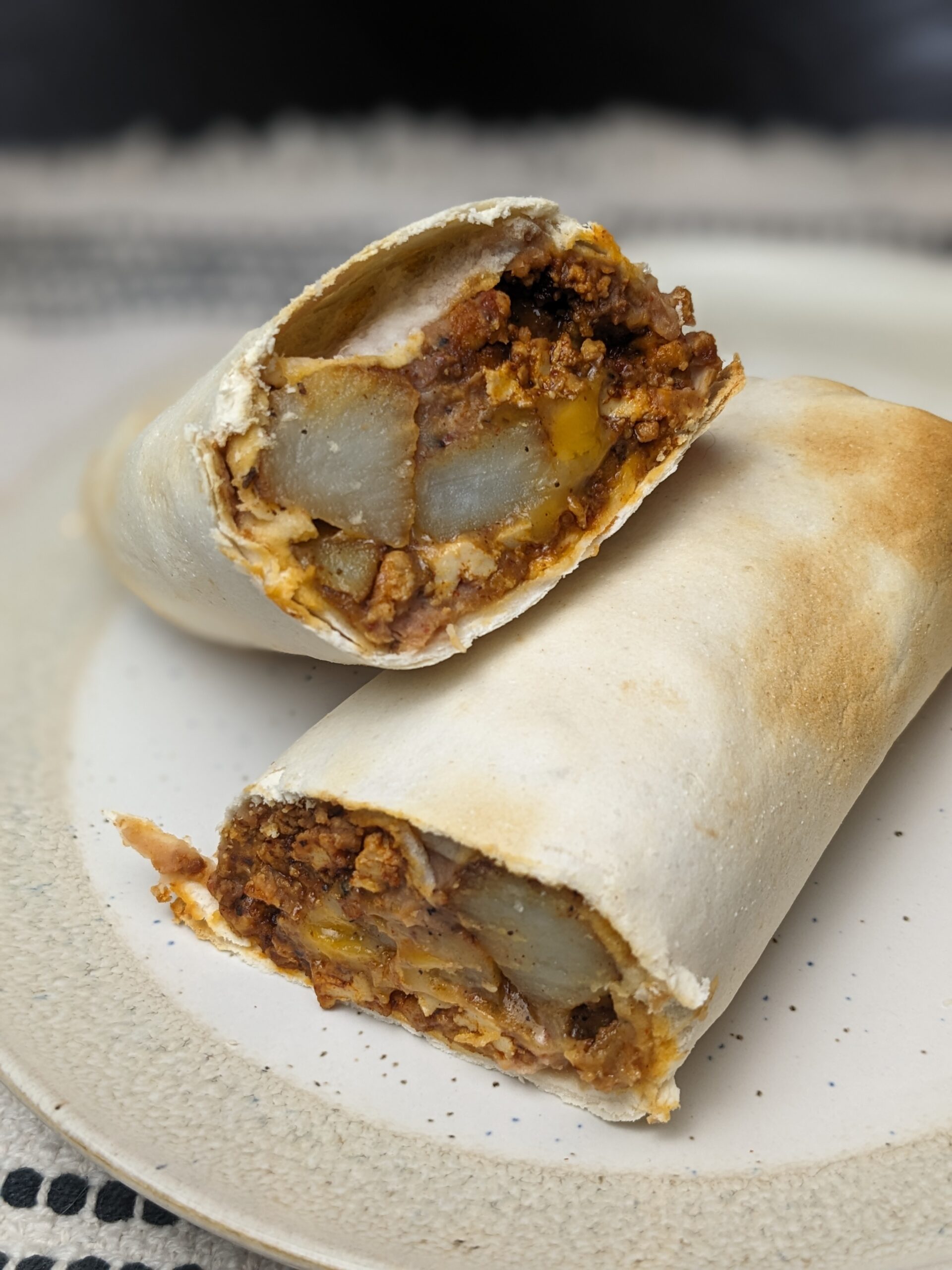 Tofu Chorizo and Potato Burrito